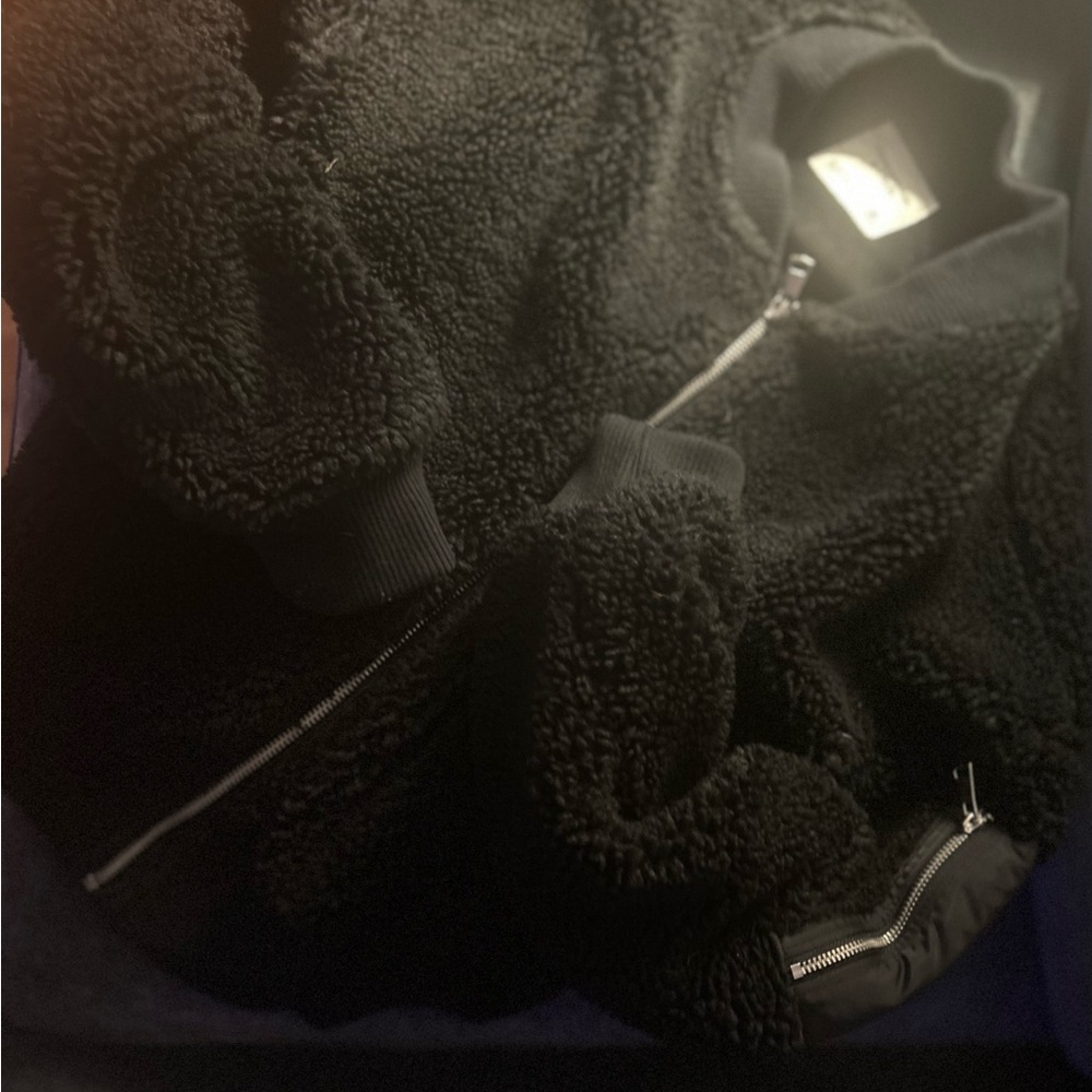 Abercrombie & Fitch Charcoal Sherpa Jacket